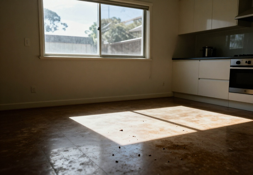 Rodent infestation in a Wakeley garage before treatment