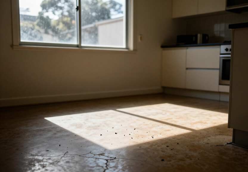 Cockroach infestation in a Wakeley kitchen before treatment